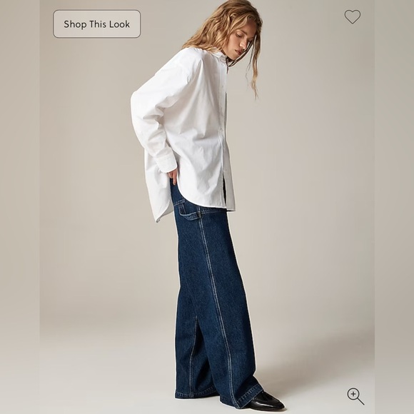 JCREW Women’s Étienne oversized shirt in lightweight oxford - Picture 2 of 3